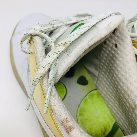 Nike Court Royale Lime Sneakers / Running Shoes 336125-111 - White Leather Sz 9 - Picture 8 of 10